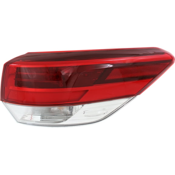 Tail Light Compatible With 2017-2019 Toyota Highlander Right Passenger Side, Outer With bulb(s)