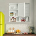 thumbnail image 5 of Gymax 27.5'' H Wall Cabinet Hanging Bathroom Storage Cabinet Adjustable Shelf, 5 of 10