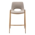 thumbnail image 5 of Desi Counter Stool Beige & Gold Counter Stool, Modern Style, Plush and durable faux leather fabric, Plywood, Indoor Bar, 5 of 10