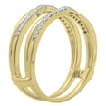 thumbnail image 2 of Dazzlingrock Collection 0.25 Carat (ctw) 18K Diamond Anniversary Enhancer Guard Double Ring 1/4 CT, Yellow Gold, Size 5, 2 of 6