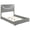 Grey High Gloss, variant on Ives Queen Panel Bed LED Headboard Grey High Gloss