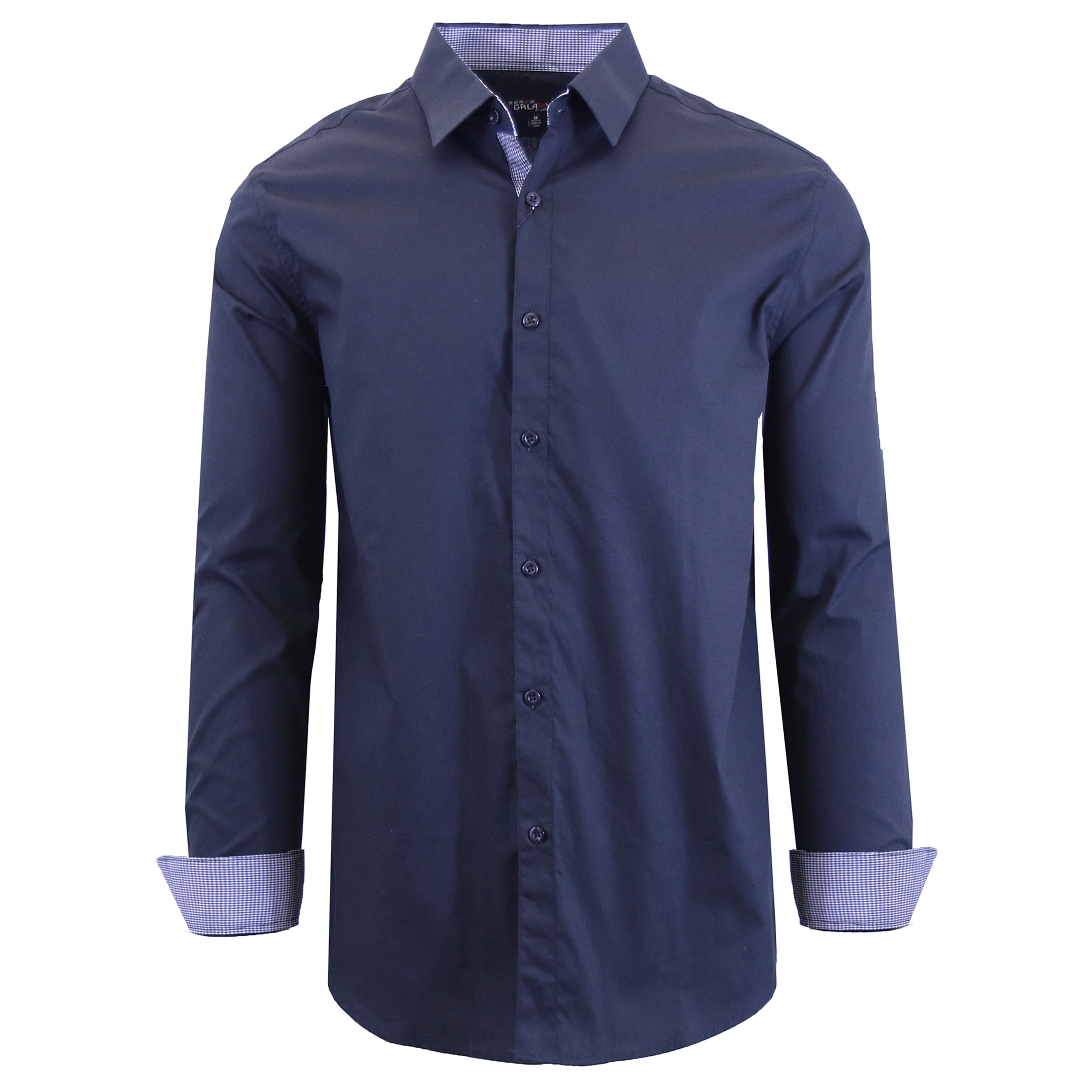 X-Future Men Long Sleeve Print Regular Fit Casual Lapel Neck Button Down Dress Shirt 