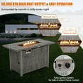 thumbnail image 6 of Costway 43-inch Propane Gas Fire Pit Table Wood-like Metal Fire Table withProtective Cover, 6 of 10