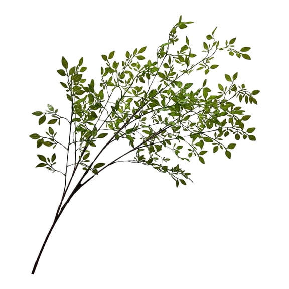 1 Pcs Nandina Artificial Greenery Stem, Artificial Plant Leaves Bunches, Green Nandina Faux Branches for Vase,Artificial Plants for Shop Garden Office Home Décor 43.31"