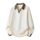 thumbnail image 1 of pstuiky camisa de manga larga para hombre, Sudadera con capucha informal de manga larga con solapa y bloques de color para hombre Tops de talla grande para hombre xxl, 1 of 3