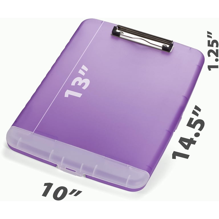 OfficeMate Slim Clipboard Storage Box, Purple photo 2