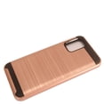 thumbnail image 2 of Case for Samsung Galaxy A02S Brushed Texture Slim Hybrid Shockproof Dual Layer PC & Soft TPU Armor Rugged Protective Cover for Galaxy A02s by Xcell - Rose Gold, 2 of 7