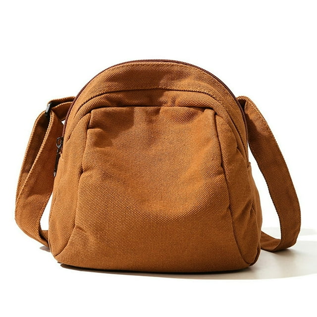 Sac Hobo en Toile avec Fermeture Éclair Unisexe, Lavable, Sac à Main/pochette Uni (Noir)