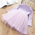 thumbnail image 3 of Spring Autumn Little Girls Denim Clothing Set 2pcs Child Kids Denim Jacket and Long Sleeve Dress,Purple,2Years, 3 of 3