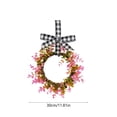 thumbnail image 2 of Pgyong Spring Wreath for Front Door with Frosted Greenery and Berries, All-Season Artificial Wreath for Indoor Outdoor Wall Holiday Decor, 2 of 6