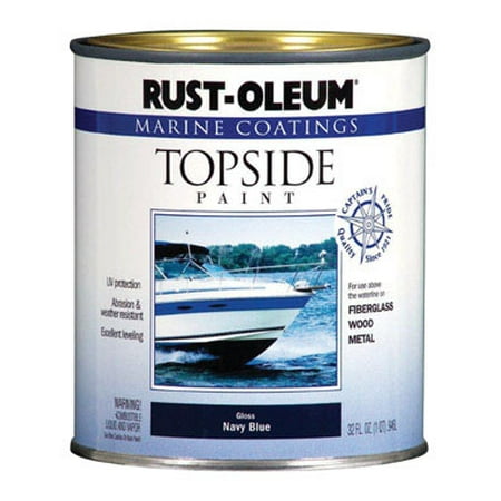 Rust-Oleum Marine Coatings Topside Marine Paint Gloss Navy Blue, Quart ...