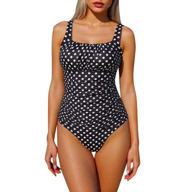 MKLEKYY Trajes De Baño Mujer Women Floral Printed Straps Jumpsuit Swimsuit Swimwear Bathing Beach Sexy Bikini Swimwear