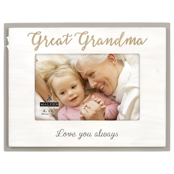 Malden 4" x 6" Great Grandma Photo Pictures Frame, Grandparents Gift