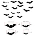 thumbnail image 3 of Halloween Black Lace Lamp Shade Cover,Spider Web Bat Pattern,16 Pcs 3D Bat Wall Stickers Set for Indoor Home Party Fireplace Halloween Decor, 3 of 5