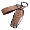 thumbnail image 2 of Zinc Alloy Leather Car Key Fob Case Cover Bag For BYD Song Qin Han EV FOR Tang, 2 of 4