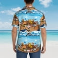 thumbnail image 4 of Disketp Hawaiian Shirts for Men,Animals on Noah's Ark Floating Print Mens Casual Short Sleeve Button Down Shirts Beach Shirt, 4 of 7