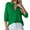 01 Green, variant on MLANM Womens Casual Button Down Shirts V Neck Long Sleeve Collared Office Work Blouses Tops, S Grey Blue