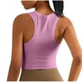 thumbnail image 3 of GA WEIHUA Longline Ribbed Sports Bras for Women 2025 Summer Basic Sleeveless Workout Tank Tops Casual Crewnekc Gym Yoga Exercise Shirt Clothes(Pink,M)Flash Deals, 3 of 4