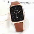 thumbnail image 3 of Resicozy Women's Vintage Watch Dainty Leather Strap Quartz Watches Soft Adjustable Wristwatch Resistance and Lightweight for Daily Wear, 3 of 3