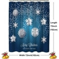 thumbnail image 6 of Blue Christmas Shower Curtain, Christmas Snowflakes Shower Curtains for Bathroom Decor, Winter Holiday Shower Curtain, Xmas Glitter Sparkle Fabric Cloth Bath Curtain, 72x72 Inch, 6 of 6
