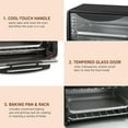 thumbnail image 5 of ETO236 Personal Compact 2 Slice Countertop Toaster Oven with 15 Minute Timer & Adjustable Temperature, Bake, Broil, & Toast, Black, 5 of 7
