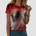 thumbnail image 2 of TTUHYWXI Women's Halloween Bloody Shirts Suitable Halloween Printing Short Sleeve Funny Casual Costumes Trendy Humor Tops (Black, M), 2 of 5