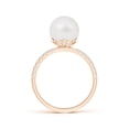 thumbnail image 2 of ANGARA Classic South Sea Cultured Pearl & Diamond Solitaire Ring in 14K Rose Gold for Women | June Birthstone, Birthday, Anniversary, Jewelry Gift for Women | Pearl Ring, 2 of 7