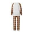 thumbnail image 4 of AIGUR Family Matching Christmas Pajamas Set Plaid and Reindeer Print Holiday Pajamas Sleepwear Dad Mom Kids PJs, 4 of 8