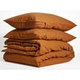 thumbnail image 5 of Pavish Export Duvet Cover Solid Cinnamon Twin Over Size 120X120" Bedding Duvet Cover Set, Cotton Simple Bedroom Collection 3 Pieces Bedding, 5 of 5