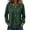 Dark Green#012, variant on Womens Waffle Knit Long Sleeve Pullover Top Casual Loose Fit Henley Neck Shirt Textured Everyday Basic Tunic, White - M