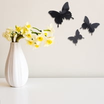 HONMEET Wall Decal Butterfly Black 12Pcs 6.5x2.4in