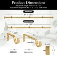 thumbnail image 6 of MERIVILLE 1-Inch Diameter Nathan End Cap Single Window Treatment Curtain Rod, 84-Inch to 120-Inch, Royal Gold, 6 of 9