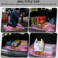 thumbnail image 3 of COEQINE Universal Car Trunk Mat All Weather Cargo Liner Floor Mat with Non-Slip Backing Scratch-proof Pet Cargo Mat Suitable for Most Car Models, Highland Cow Floral Purple Pink, 3 of 7