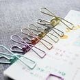 thumbnail image 4 of Pack of 50 Small Metal Clips - Multipurpose Clips 5 Colors (Rose Gold, Gold, Silver, Purple, Green), 4 of 5