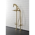 thumbnail image 3 of Aqua Vintage CCK8407DL Concord Freestanding Tub Faucet with Supply Line, Stop Valve, Brushed Brass, 3 of 7