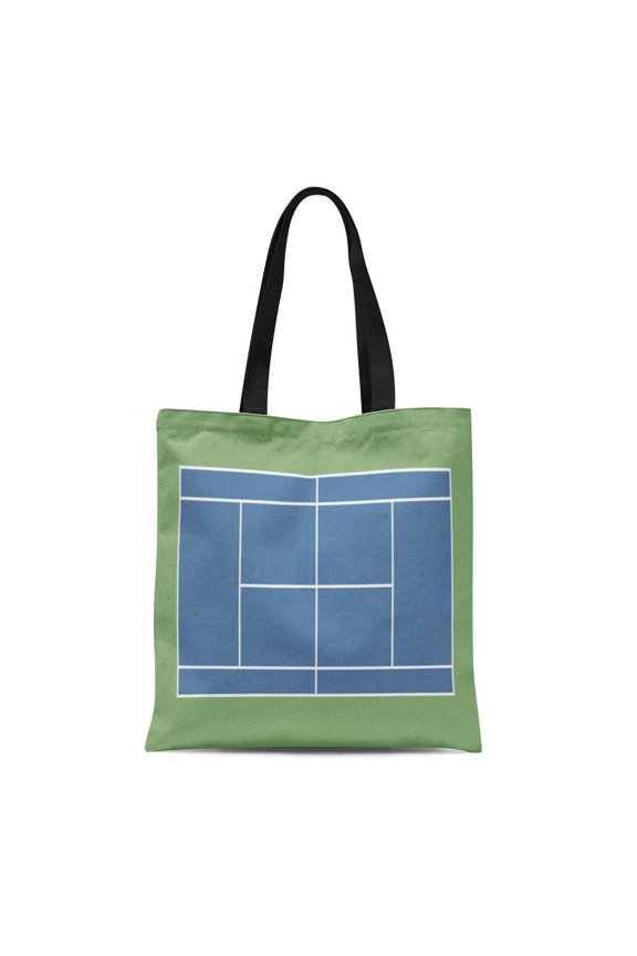 Canvas Tote Bag Blue Center Us Open Tennis Green Hard Grand Slam Reusable Handbag Shoulder Grocery Shopping Bags