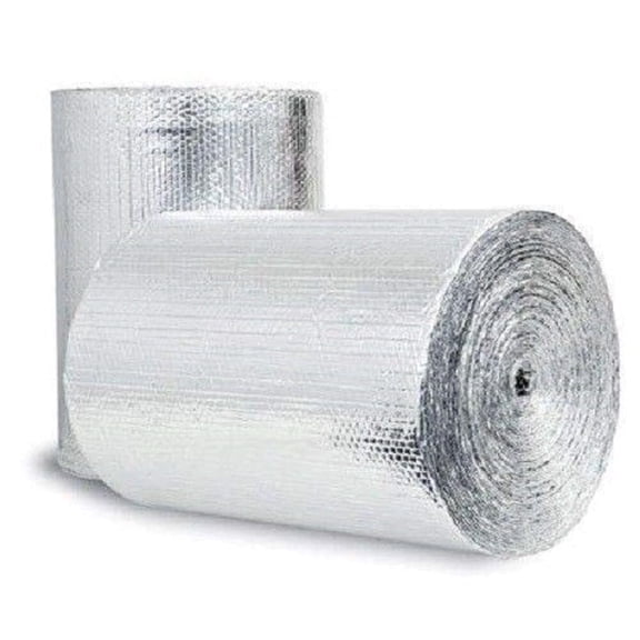 Continuous Double Foil Insulation Reflective Bubble Roll - (12"x10FT) R8-24