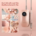 thumbnail image 2 of Delanie Brushless Nail Drill 35000 RPM Professional Rechargeable Portable Electric Nail File for Nail Tech, Rose Gold, 2 of 7