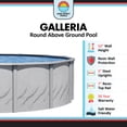 thumbnail image 3 of Lake Effect Pools Galleria 24' x 52" Round Resin Protected Steel Sided Above Ground Swimming Pool, 3 of 8