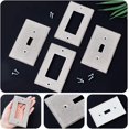 thumbnail image 3 of 4 Sets 2 Style Plastic Rhinestone Receptacle Outlet Wall Plate Electrical Outlet Cover with Screws Rectangle Crystal 73x118x7mm Hole: 4mm Inner Diameter: 10.5~33x23.5~67mm 2 sets/style, 3 of 6