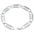thumbnail image 3 of 10K White Gold Unisex Diamond Paperclip Link Statement Bracelet 8.25" 3.33 Ct., 3 of 9