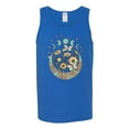 thumbnail image 2 of Wild Bobby I Only Told The Moon, Moon Phases Daisies and Butterflies Vintage Men Tank Top, Royal, XX-Large, 2 of 6