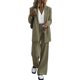 thumbnail image 1 of Trouser suit women elegant business suit set 2-piece, solid color slim fit festive blazer wide leg pants two-piece sporty trouser suit modern casual striped solid color sporty streetwear, 1 of 5