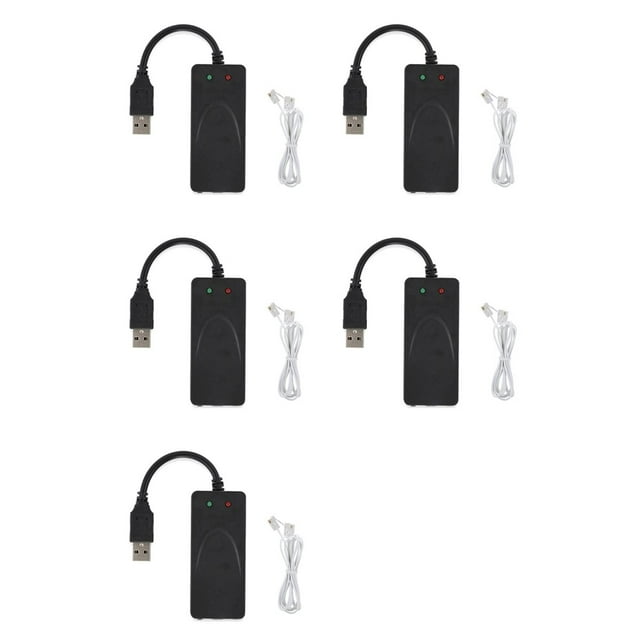 5X Módem de Fax, Controlador de Módem Externo USB2.0 56K, Módem USB Conecta y Reproduce, Estándar y Ampliado Según Instrucciones (Puerto Dual)