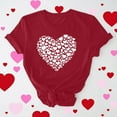 thumbnail image 2 of Jalioing Heart Print T Shirt for Women Trendy Tees Tops Short Sleeve Crew Neck Loose Fashion Shirts, 2 of 6