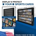 thumbnail image 2 of PENNZONI Baseball Card Display Case, 50 Ungraded Cards Acrylic Frame, Walnut, 2 of 11