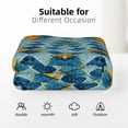 thumbnail image 6 of XMXT Throw Blankets, Impressionist Autumn Prints Bed Blanket for Bedroom Sofa, 50 x 70 inches Blue, 6 of 9