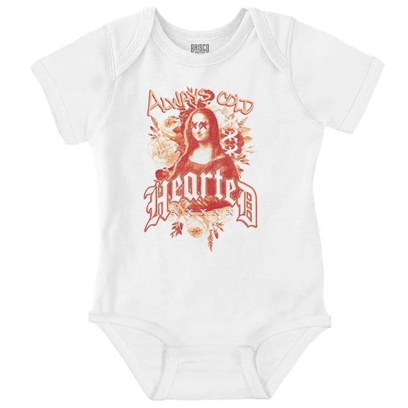 Urban Mona Lisa Always Cold Hearted Romper Boys or Girls Infant Baby Brisco Brands NB
