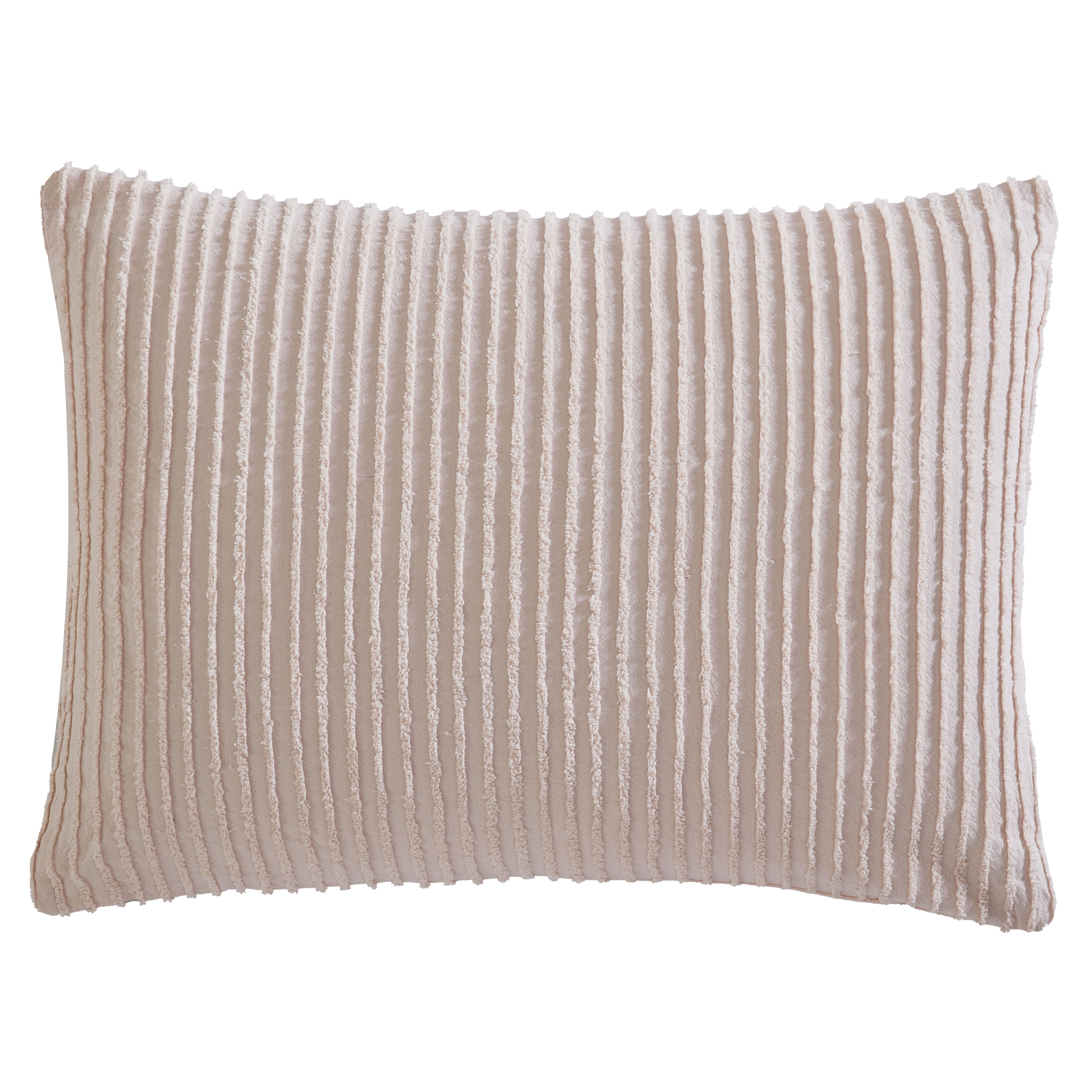 Beatrice Home Fashons Channel Chenille Standard Sham Ivory