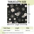 thumbnail image 2 of Holiday Decor Christmas Tablecloth 36x36 Inch Square with Elastic Border Machine Washable for New Year Party Table Surface Protection, 2 of 6